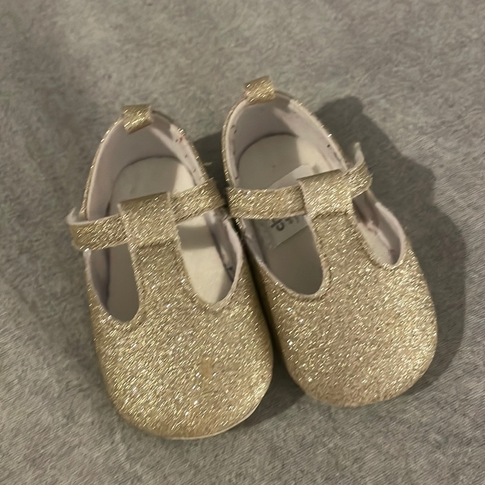 Gold Glitter Baby Shoes